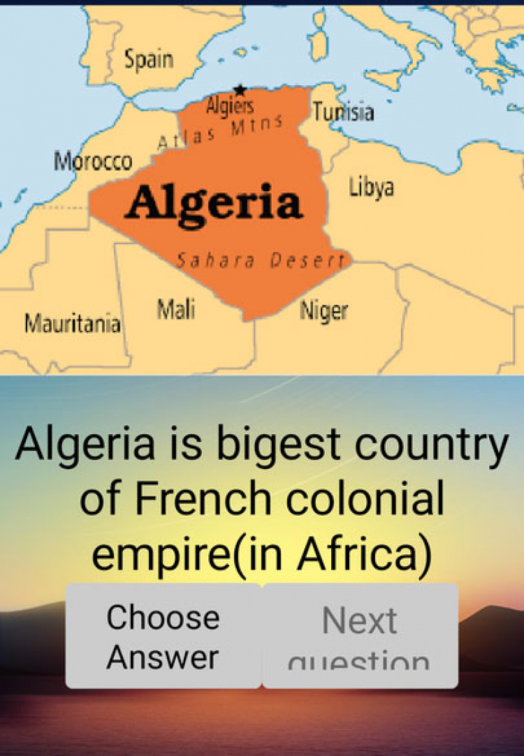 Aplikacija kviza iz istorije koju je napravio Sergej 