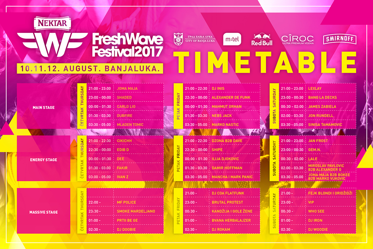 freshwave 2017 raspored